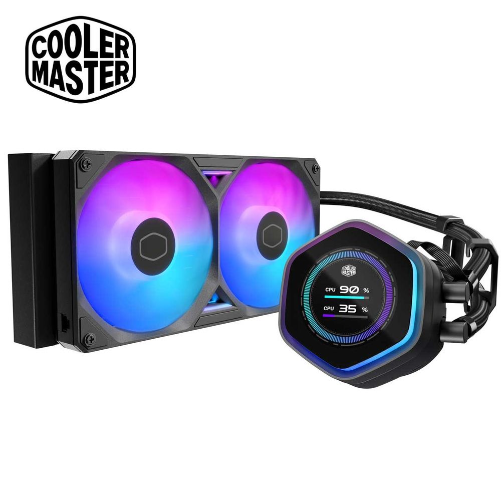 Cooler Master｜クーラーマスター 水冷一体型CPUクーラー ML 240 Atmos II LCD ARGB（ブラック） MLX-D24M-A25SZ-L1