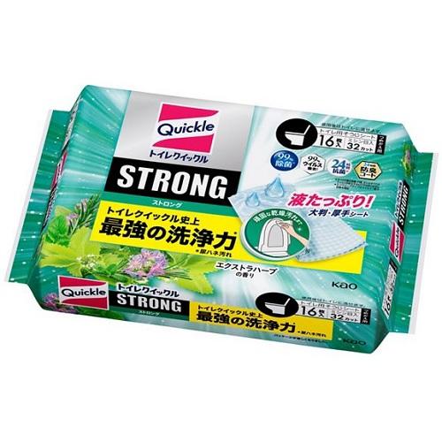 トイレクイックル ストロング エクストラハーブの香り つめかえ用 16枚 花王 トイレクイツクルST ハ-ブ カエ16