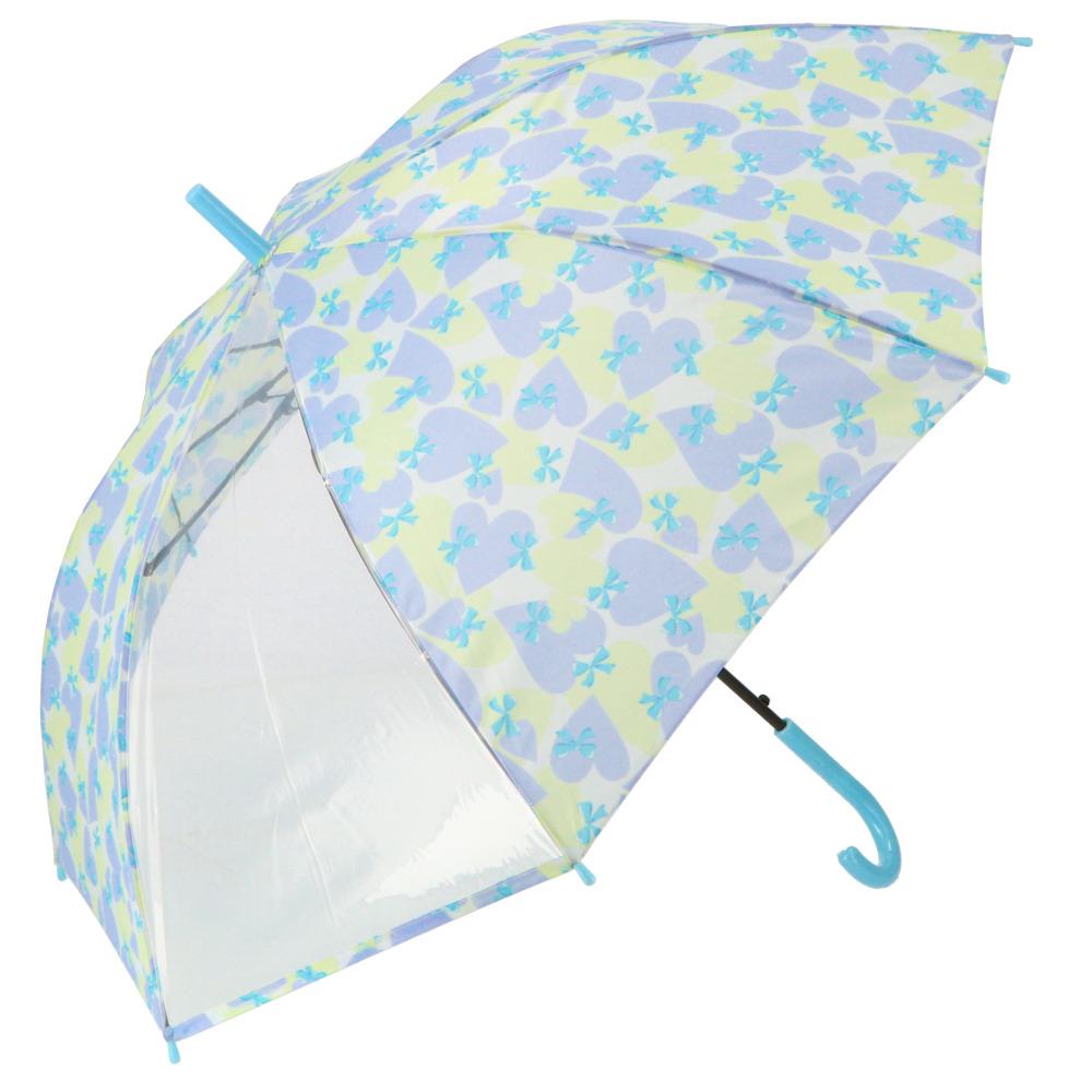 BACKYARD FAMILY(バックヤードファミリー) キッズ 長傘(ハートリボン.ブルー・55cm) BF017063-1A-2A [B..