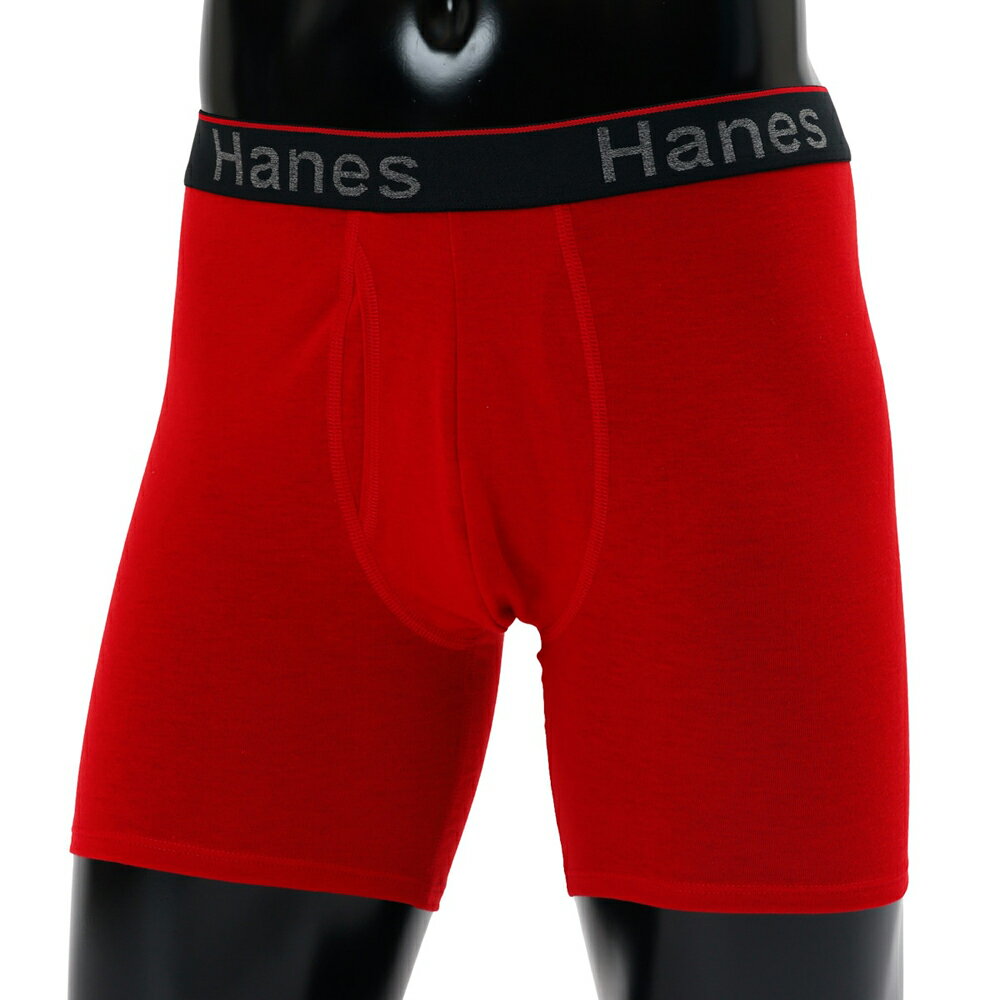 ヘインズ メンズ COMFORT FLEX FIT トータルサポートポーチ ボクサーブリーフ（ブライトレッド・サイズ..