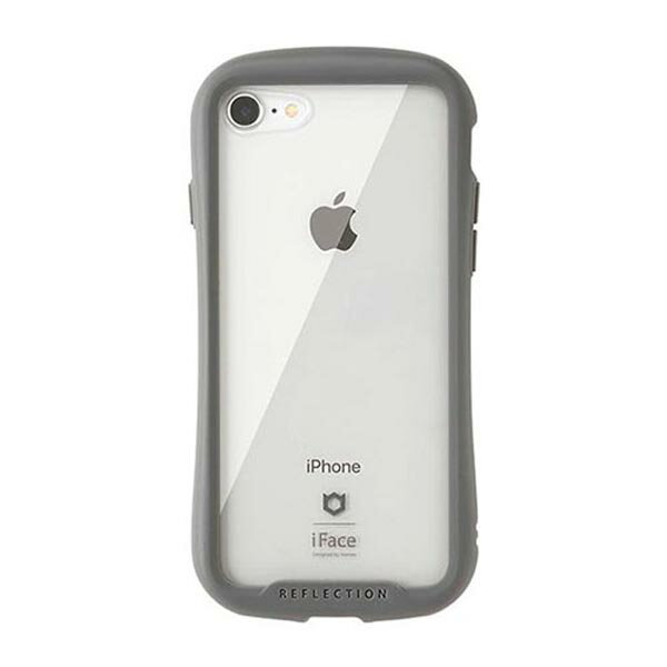 Hamee iPhone SE（第2世代）/8/7用 iFace REFLECTION 強化ガラスクリアケース（グレー） 41-907115