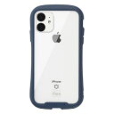 Hamee iPhone 11用 IFACE REFLECTION 強化ガラス クリアケース（ネイビー） 41-907375