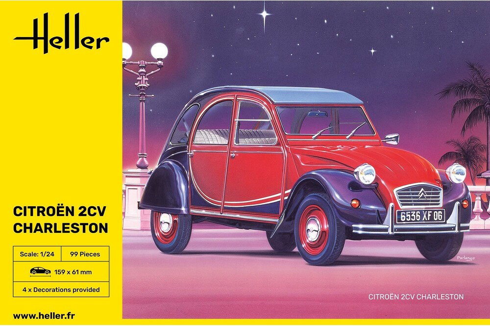 Sedan, Hard Top - エレール 【再生産】1/24 シトロエン 2CV チャールストン【HE80766】 プラモデル
