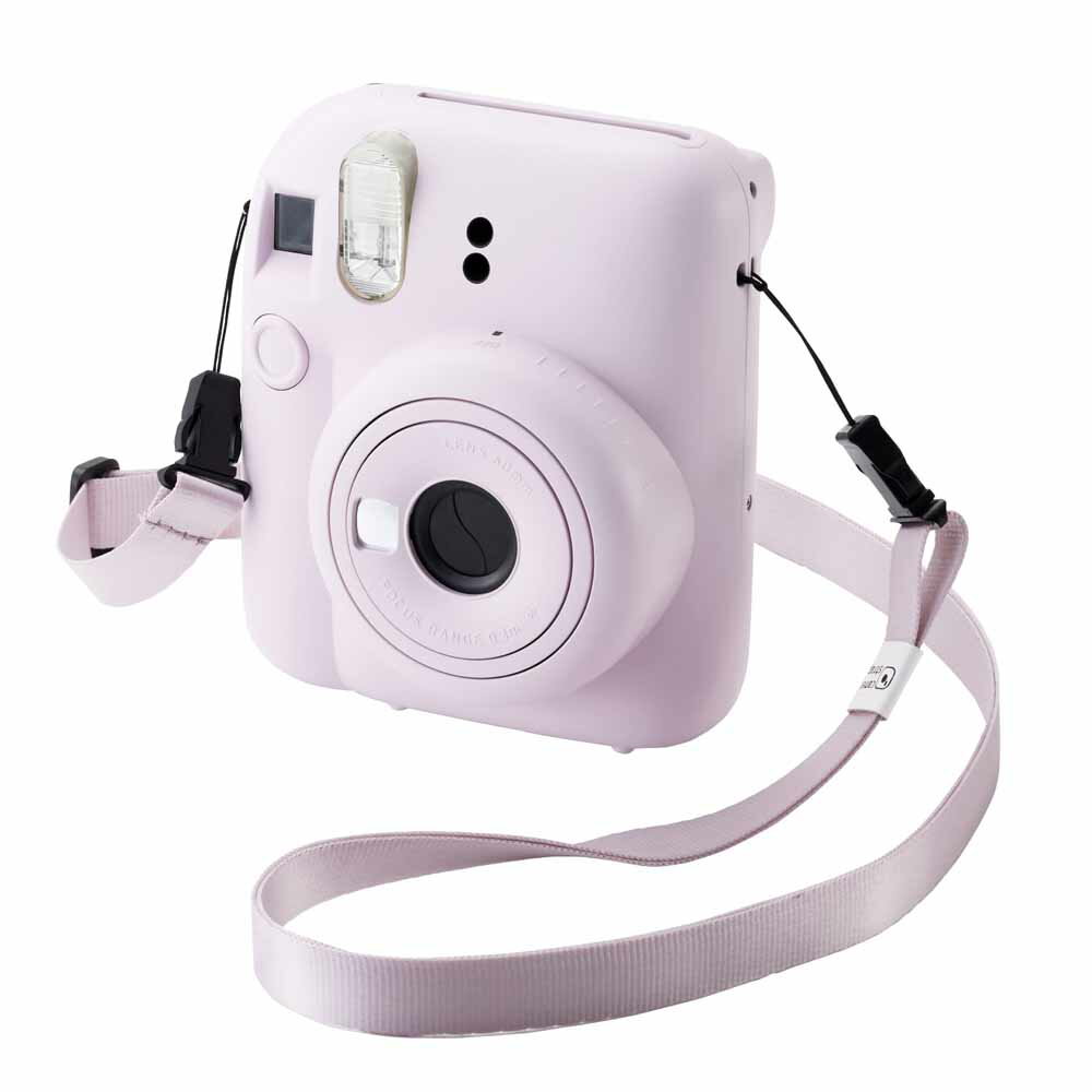 エレコム instax(チェキ)miniシリーズ用 ネックストラップ/ピンク IC-STSDM12PN