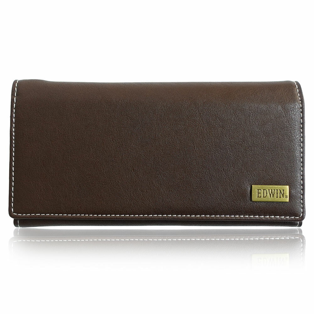 EDWIN スーパーホワイトステッチ 長財布（ダークブラウン） 22269322-DBRN エドウィン