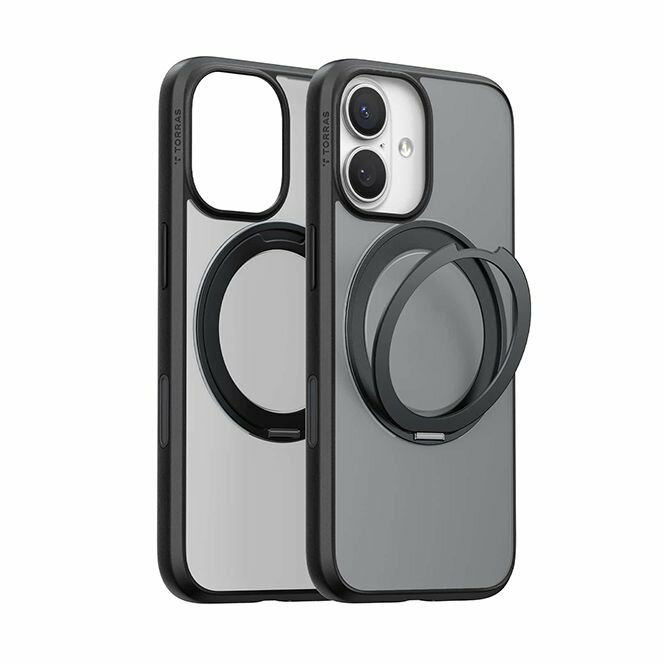 TORRAS（トラス） iPhone17用 複合素材PC＋TPUケース TORRAS Ostand Pro（ブラック） X00FX2919