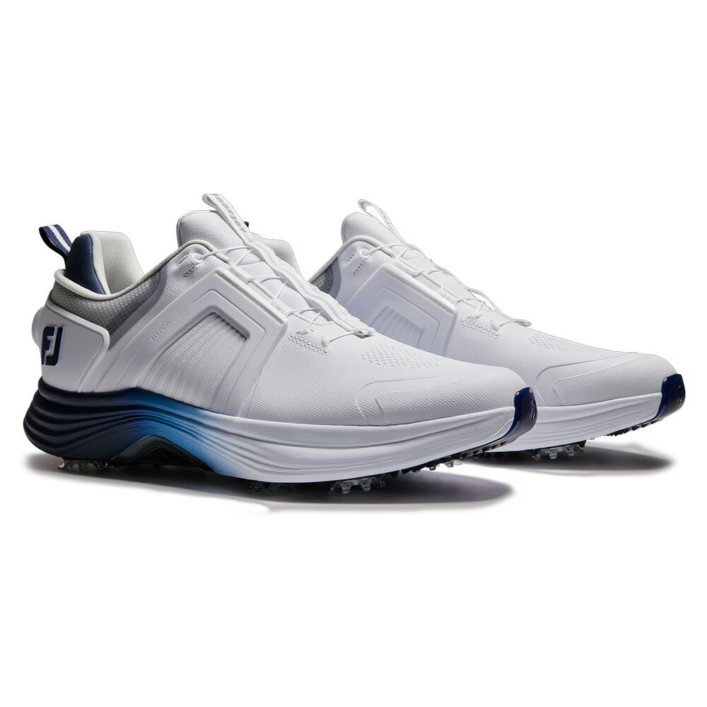 フットジョイ メンズ スパイクゴルフシューズ MEN’S ハイパーフレックス カーボン BOA（ホワイト/ネイビー・サイズ：25.0cm） 55475W070 footjoy