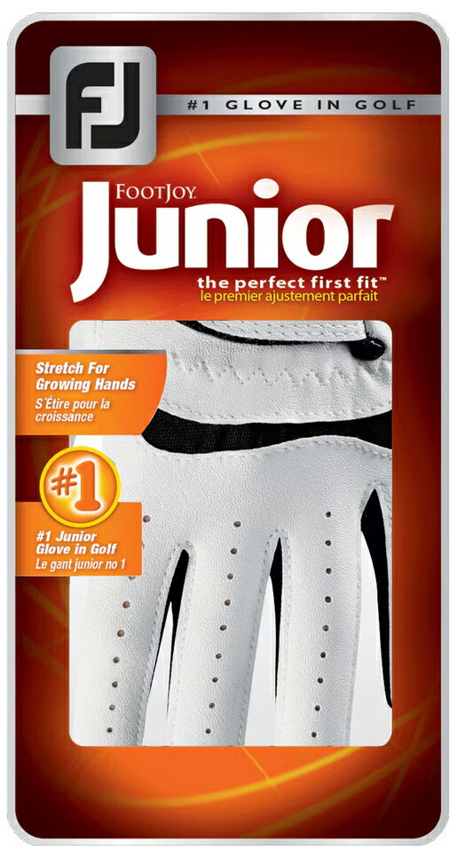 フットジョイ ジュニア ゴルフグローブ 両手用 JUNIOR グローブ（ホワイト・サイズ：S） FGJR25WTPR-S footjoy ゴルフ