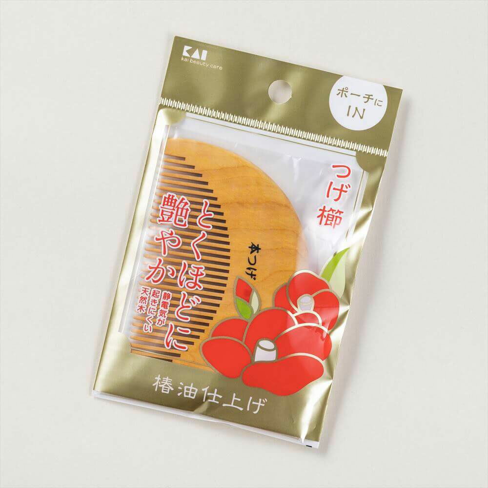 貝印 つげ櫛 半月形 KQ3136 [KQ3136]