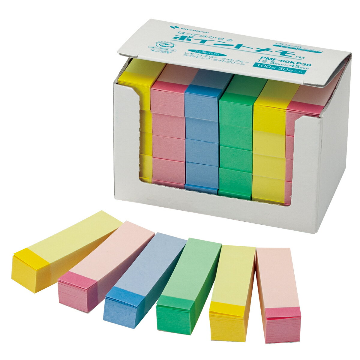 ニチバン ふせん ポイントメモ 45×12.5mm 1箱(30冊入) PMF-60KP30