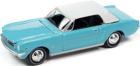 JOHNNY LIGHTNING 1/64　1965 フォード マスタング ブルー/ホワイト 007 サンダーボール作戦 ミニカー