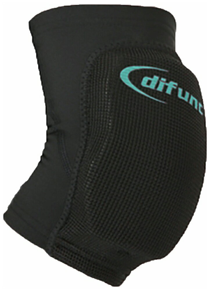 D＆M ディファンク トリコットエルボーパッド 肘サポーター 12mm厚パッド/1枚入り（ブラック×ターコイ..