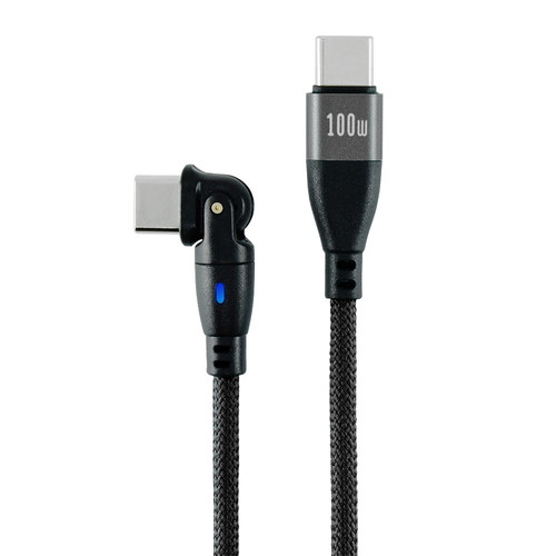 JTT 180°回転コネクタ PD100W Type-Cケーブル 1.8m(ブラック) 180RPD-18M-BK JTT 180°回転コネクタ PD100W Type-Cケーブル 1.8m(ブラック) 180RPD-18M-BK
