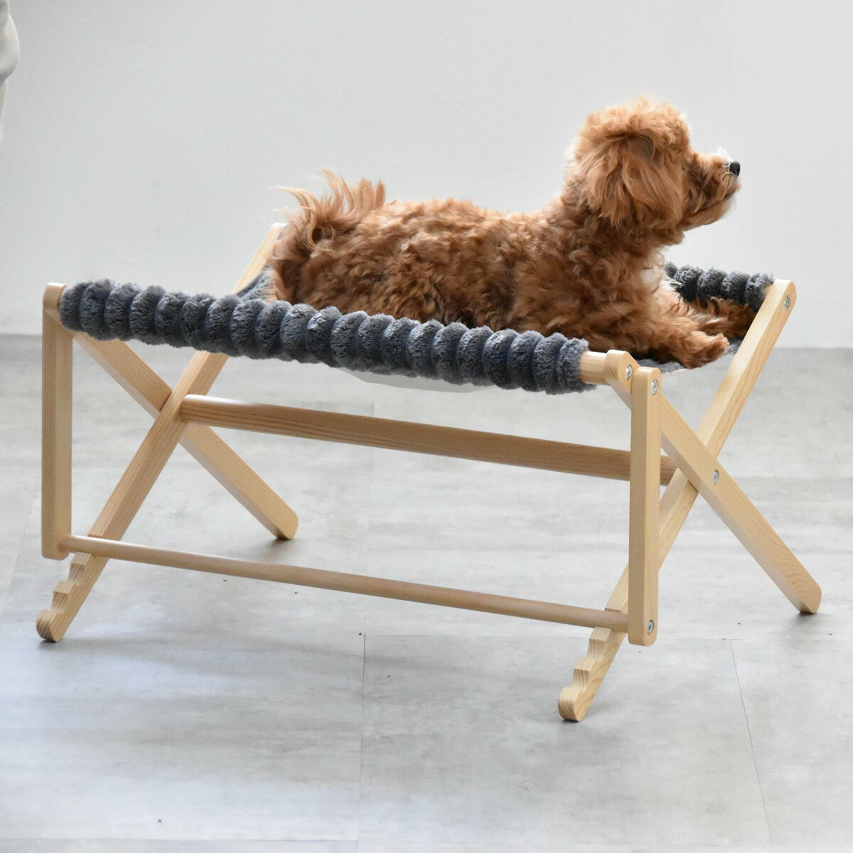 B.Bファニシング 折りたたみペットハンモック Mofcot ベース＆カバーセット（ダークグレー） ONSE0299F..