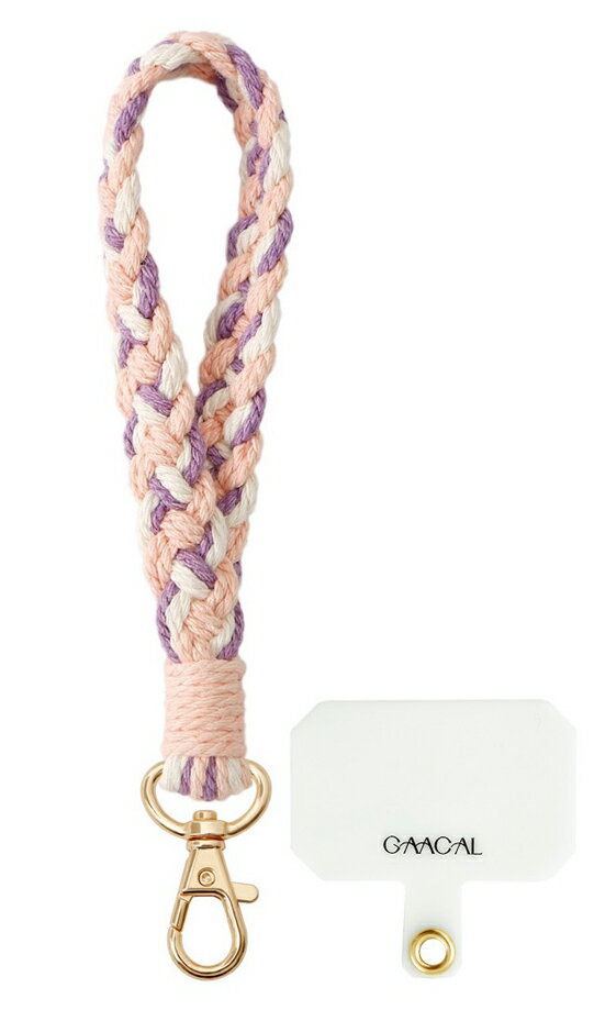 GAACAL（ガーカル） 「彩色ロープ」ホルダー付きストラップ GAACALデザインB（パープル） Z01076B