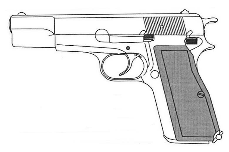 マルシン ハイパワー コマーシャル マットブラックABS 木製グリップ【完成品】 モデルガン