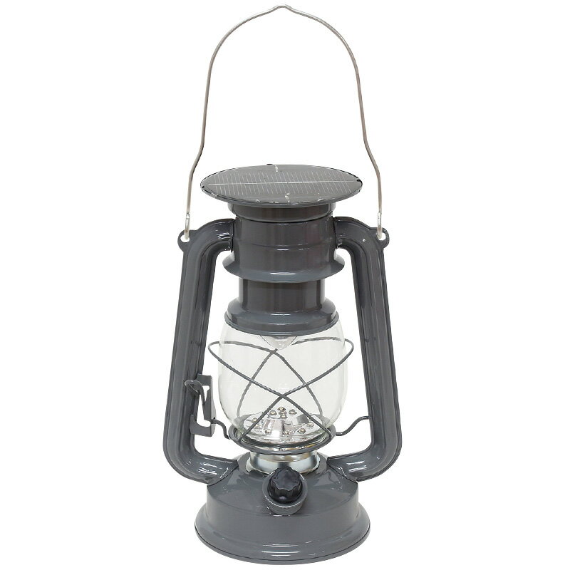 丸和貿易 ソーラーLEDプレミアムランタン　グレー MARUWA-400880005