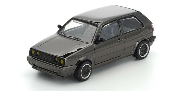 POP RACE 1/64 ゴルフ GTI MK2 ダーククローム【PRDC006】 ミニカー