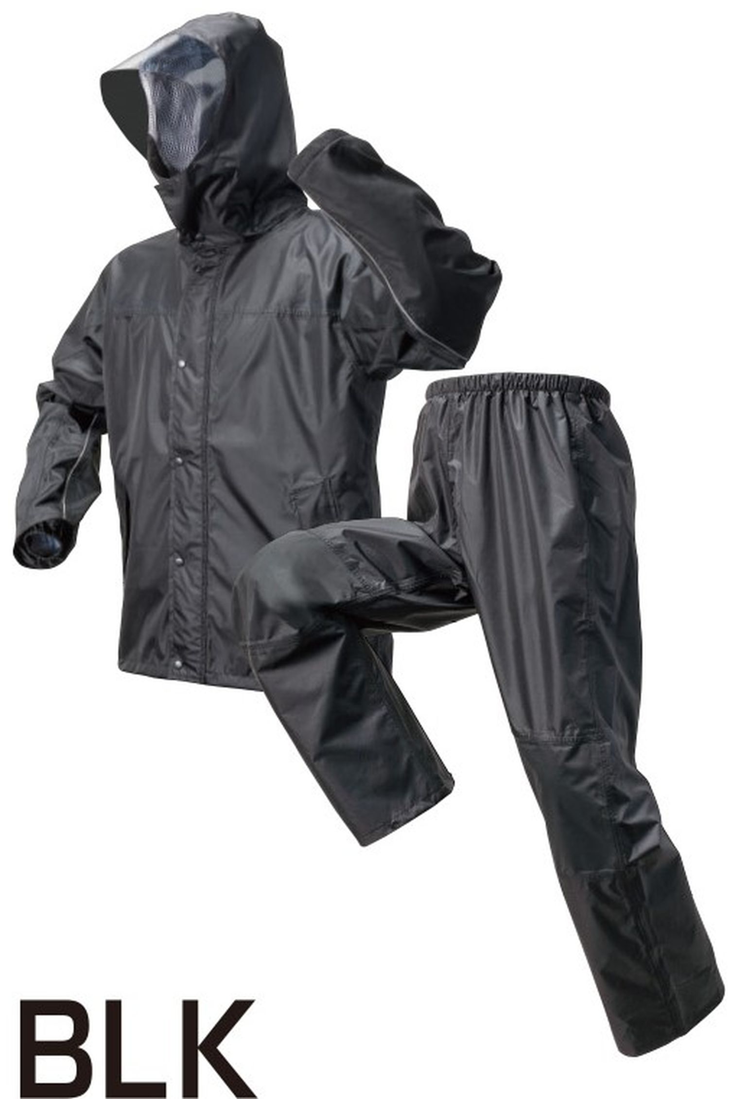 喜多 レッヂレイン ストレッチ透湿合羽(ブラック L) NO2920-BK-L KITA