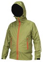 NO2830-GRN-L 喜多 感動ストレッチ レインジャケット オールストレッチ透湿合羽(オリーブグリーン L) KITA