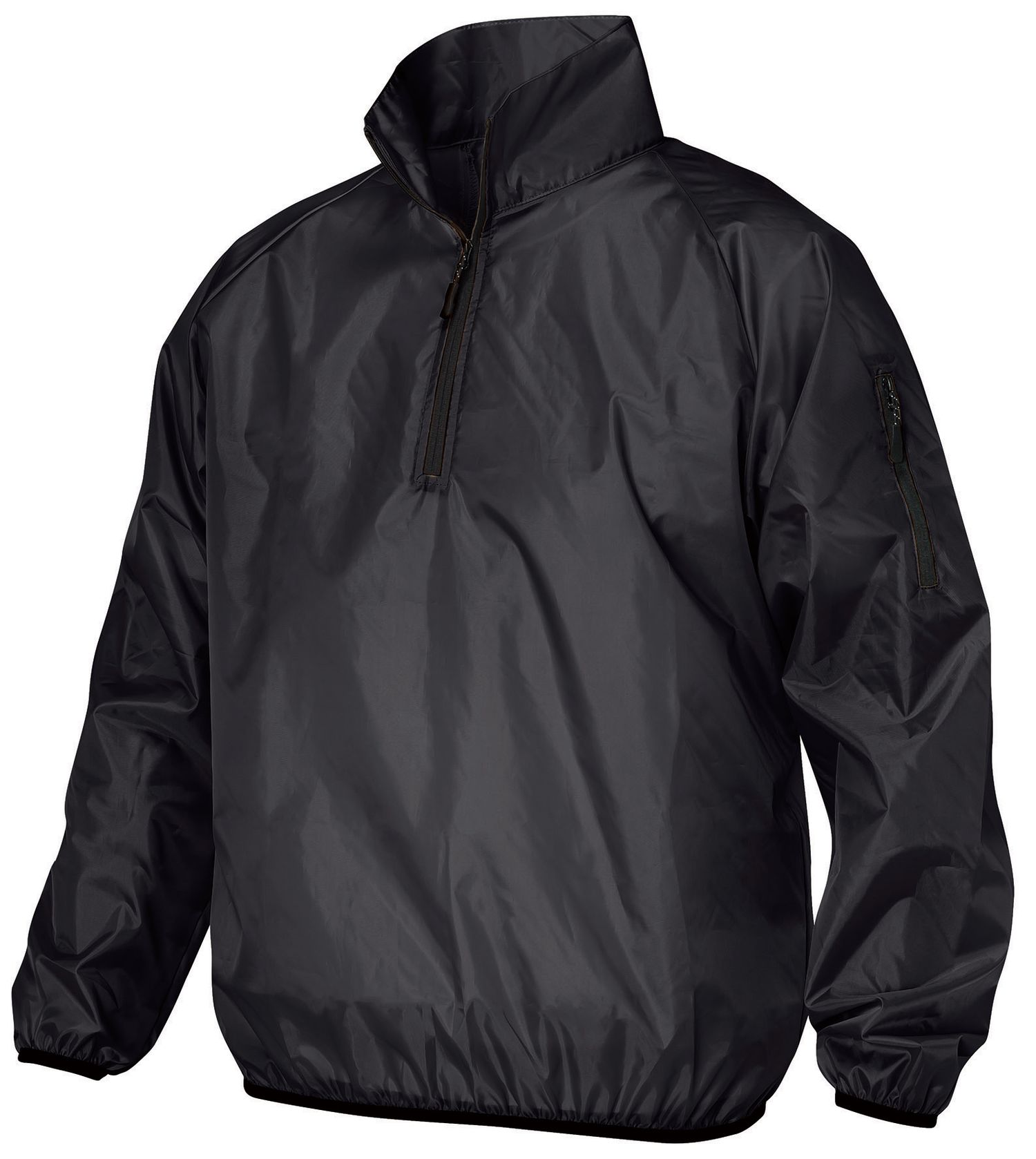 NO15-BK-4L 喜多 ハーフジップハイネックヤッケ(ヤッケプラス) フードなしタイプ(ブラック 4L) KITA