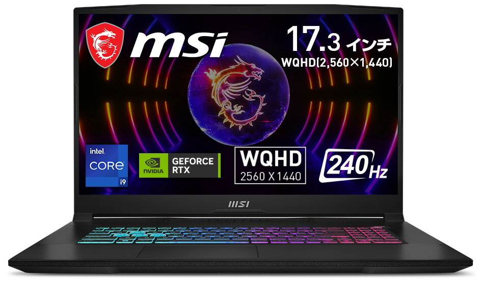 MSI 17.3 ߥ󥰥Ρȥѥ Katana 17 B13VCore i9/  32GB/ 1TB SSD/ GeForce RTX 4060 ֥å Katana-17-B13VFK-3503JP