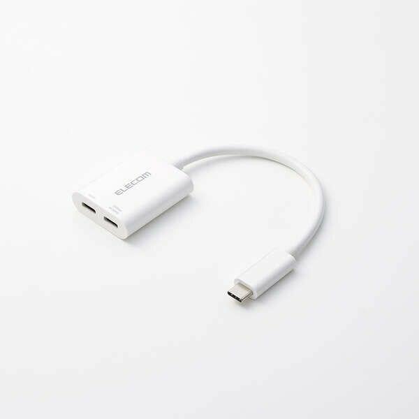 エレコム USB Type-C変換アダプター 2ポート 100W/PD急速充電/4K映像出力/高速データ転送（ホワイト） MPA-C2CPD100WH
