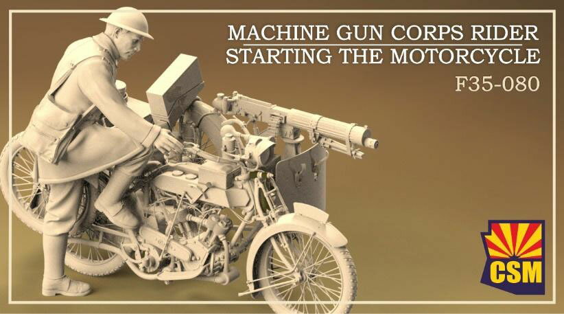 コッパーステートモデル 1/35 WW.I イギリス軍機関銃部隊モーターサイクルクルー 1【COPF35080】 プラ..