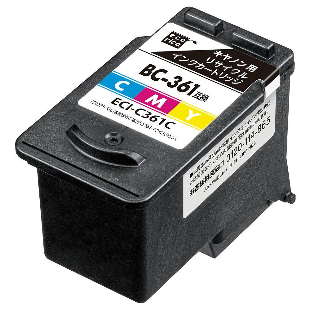 �����ꥫ �Υ���Υ� BC-361 �ߴ��ϥꥵ�����륤�󥯥����ȥ�å���3�����顼�� ecorica ECI-C361C