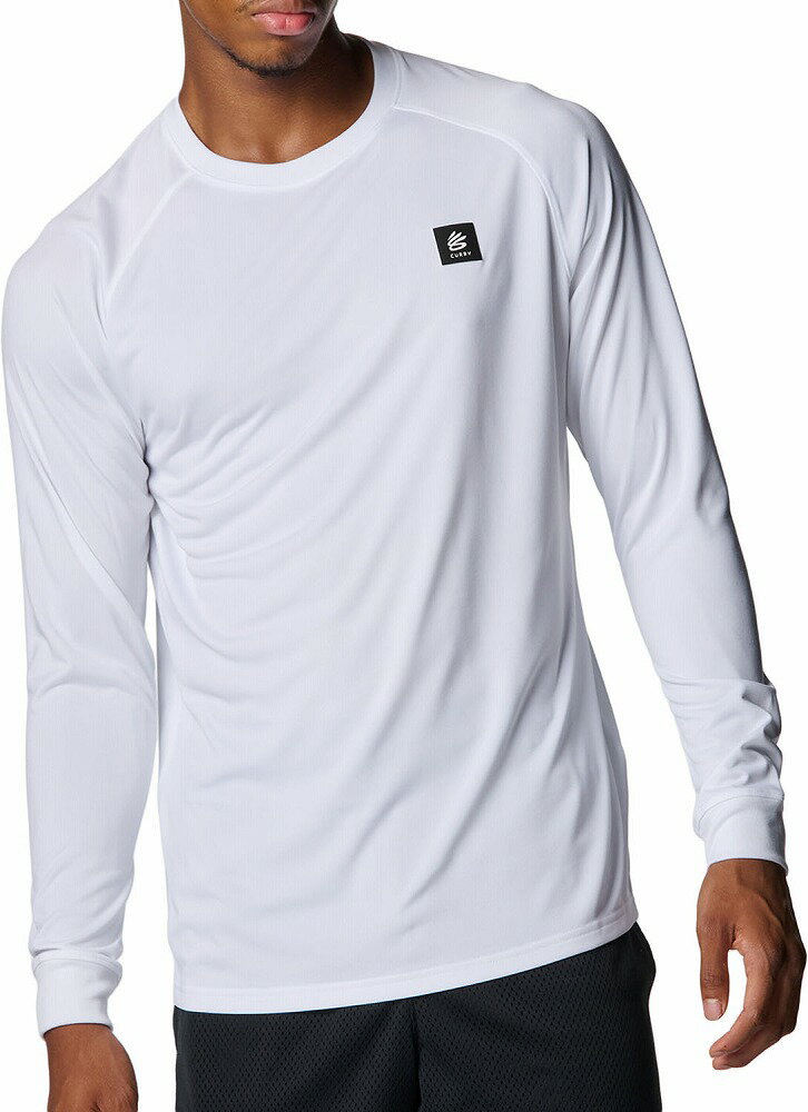 アンダーアーマー メンズ カリー テック グラフィック ロングスリーブ Tシャツ（White/Black・サイズ：MD） DOM-6007864-100-MD UNDER ARMOUR