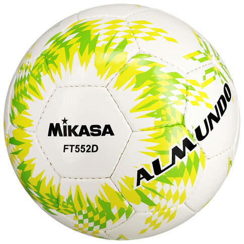 ミカサ サッカーボール 5号球(人工皮革) FT552D-YLG MIKASA ALMUND（イエロー/ライトグリーン）