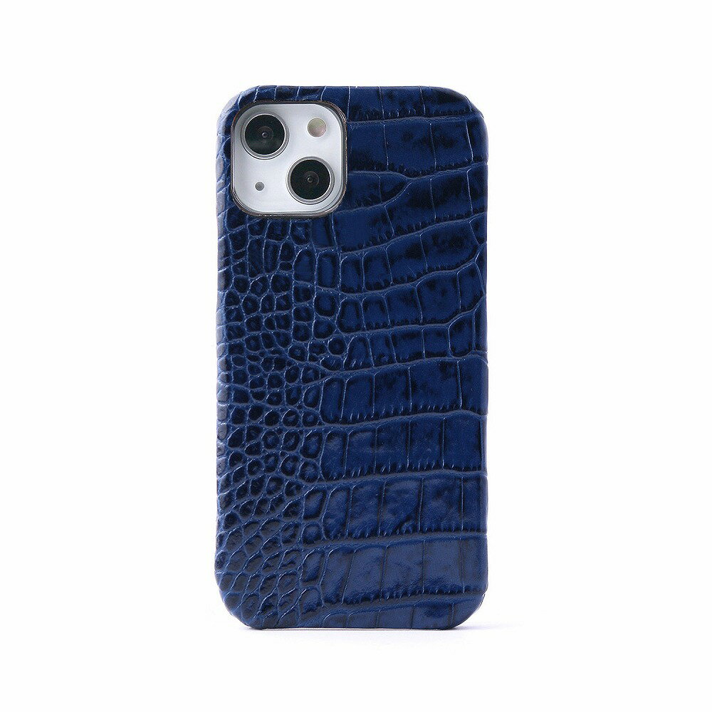 樂天商城 - abbi iPhone 14 Plus用 LIPARI イタリアンレザーバックカバー（ネイビー） ABS24088I14MNV