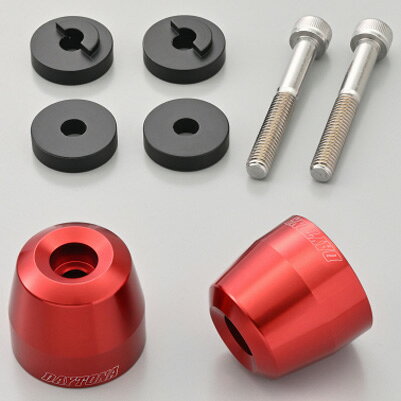 デイトナ アルミビレットバーエンド 純正ハンドル用 サーフェイス（HONDA車 M6タイプ レッド） 63924 DAYTONA