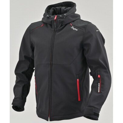 デイトナ イージーソフトシェルパーカー（ブラック/レッド・サイズ：S）DJ-017 48627 DAYTONA