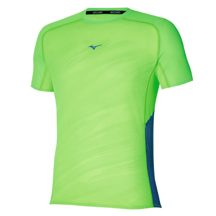 J2MAA00233M ミズノ メンズ　ドライエアロフロー　プレミアムTシャツ　オーロラ（ライトグリーン・サイズ：M） MIZUNO　DRY AEROFLOW