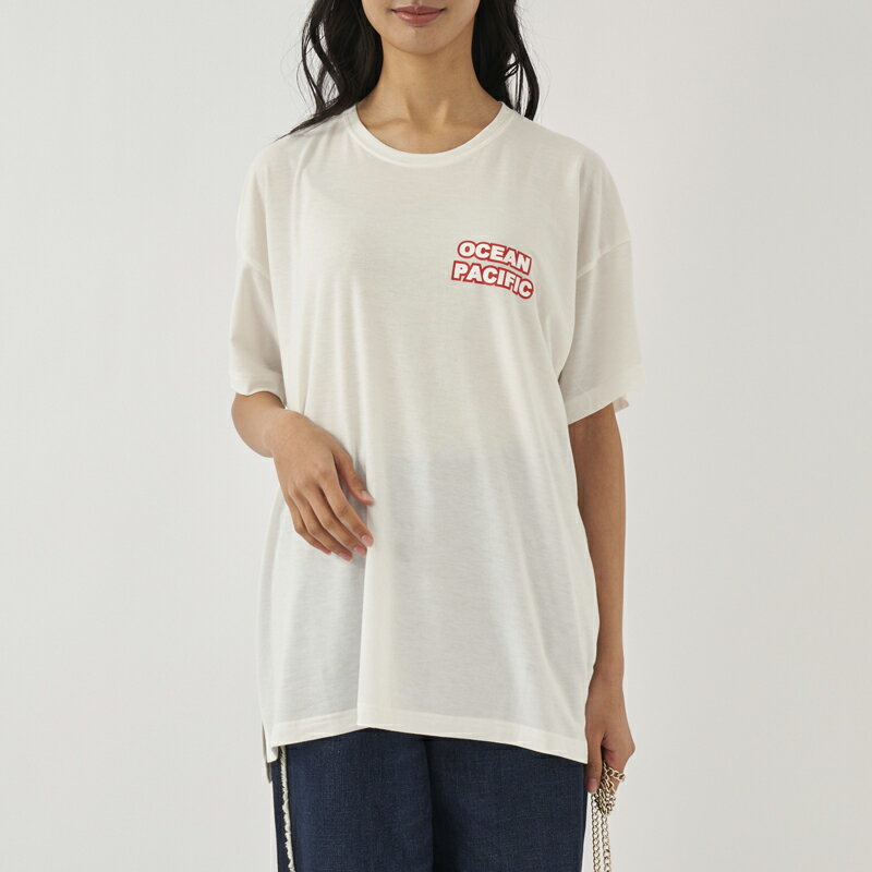 Ocean Pacific レディース　ハイブリッド　半袖Tシャツ（ホワイト・サイズ：L） 522495-WHT-L OP　オーシャンパシフィック　水陸両用　ラッシュTEE