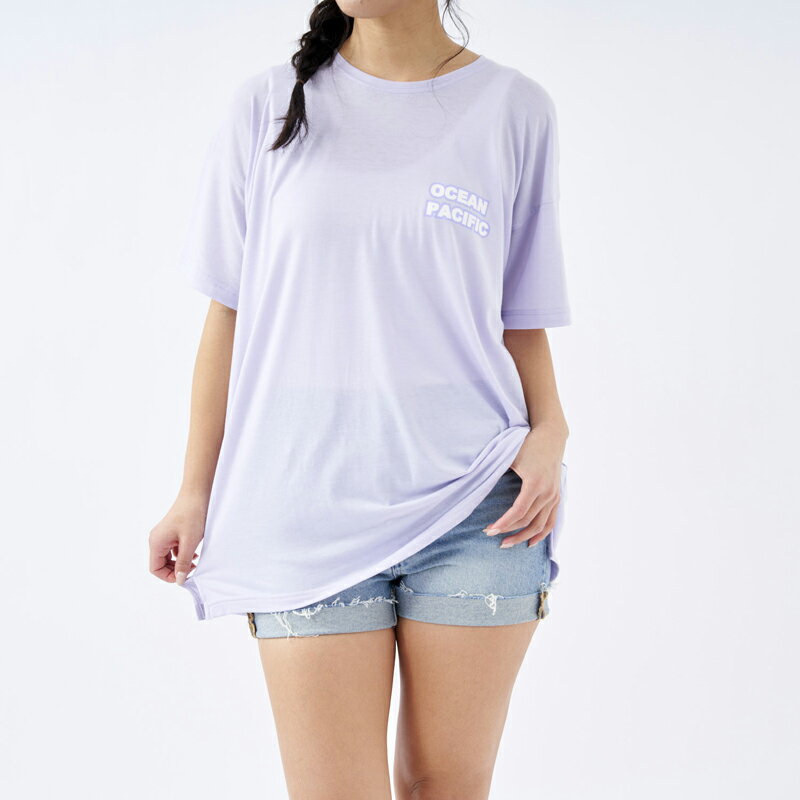 Ocean Pacific レディース　ハイブリッド　半袖Tシャツ（ラベンダー・サイズ：L） 522495-LAV-L OP　オーシャンパシフィック　水陸両用　ラッシュTEE