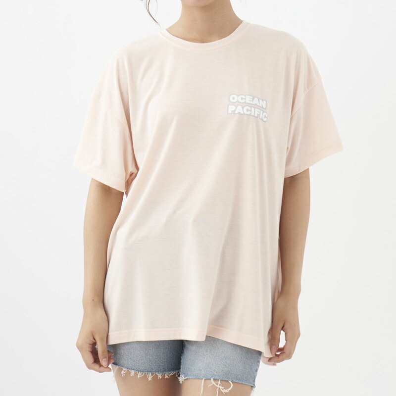 Ocean Pacific レディース　ハイブリッド　半袖Tシャツ（ピンク・サイズ：XL） 522495-PNK-XL OP　オーシャンパシフィック　水陸両用　ラッシュTEE