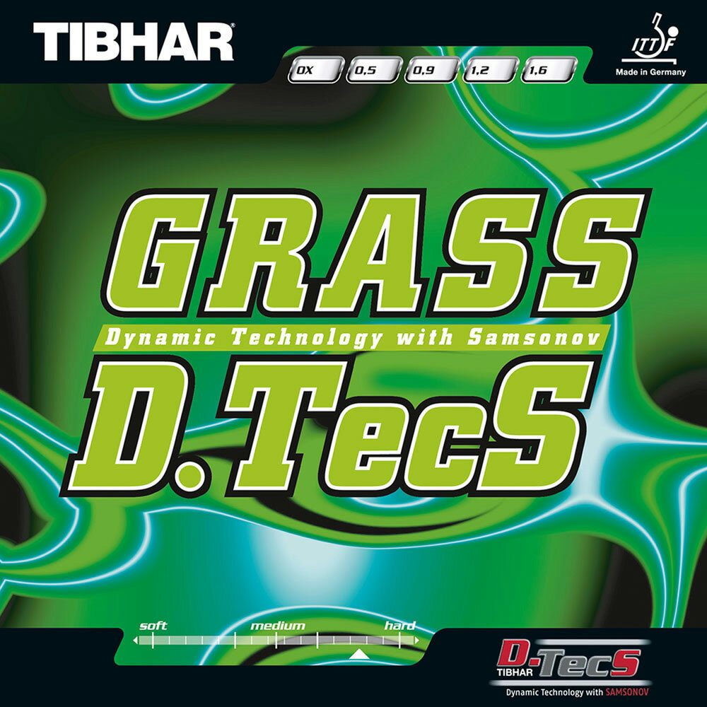 TIBHAR（ティバー） 卓球ラバー(レッド・0.9mm) TIB-TJR801-1-0.9 Grass D.TecS
