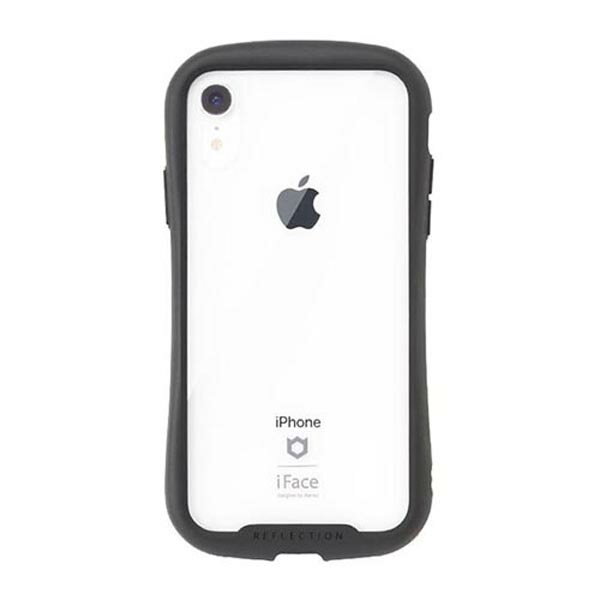 Hamee iPhone XR用 iFace REFLECTION 強化ガラスクリアケース（ブラック） 41-907207