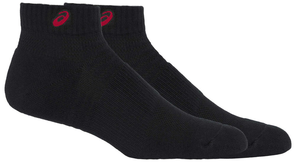 アシックス メンズ ソックス10(はき口〜かかとまでの長さ10cm)（パフォーマンスブラック×クラシックレッド・サイズ：S） 3033B869-001-S asics