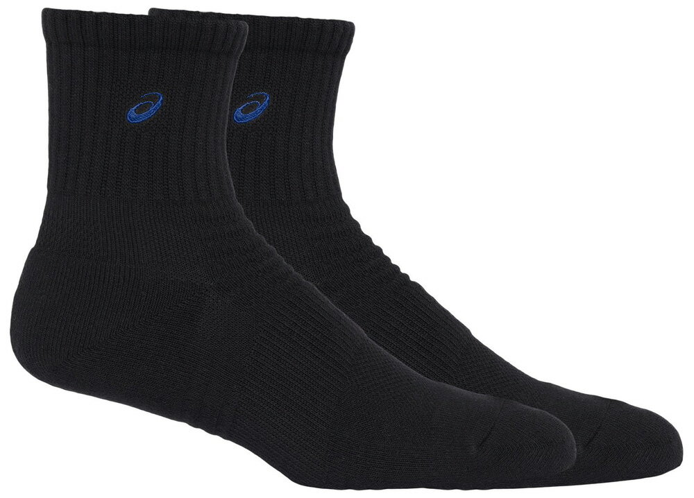 アシックス ソックス18(はき口〜かかとまでの長さ18cm)（パフォーマンスブラック×アシックスブルー・サイズ：M） 3033B871-004-M asics
