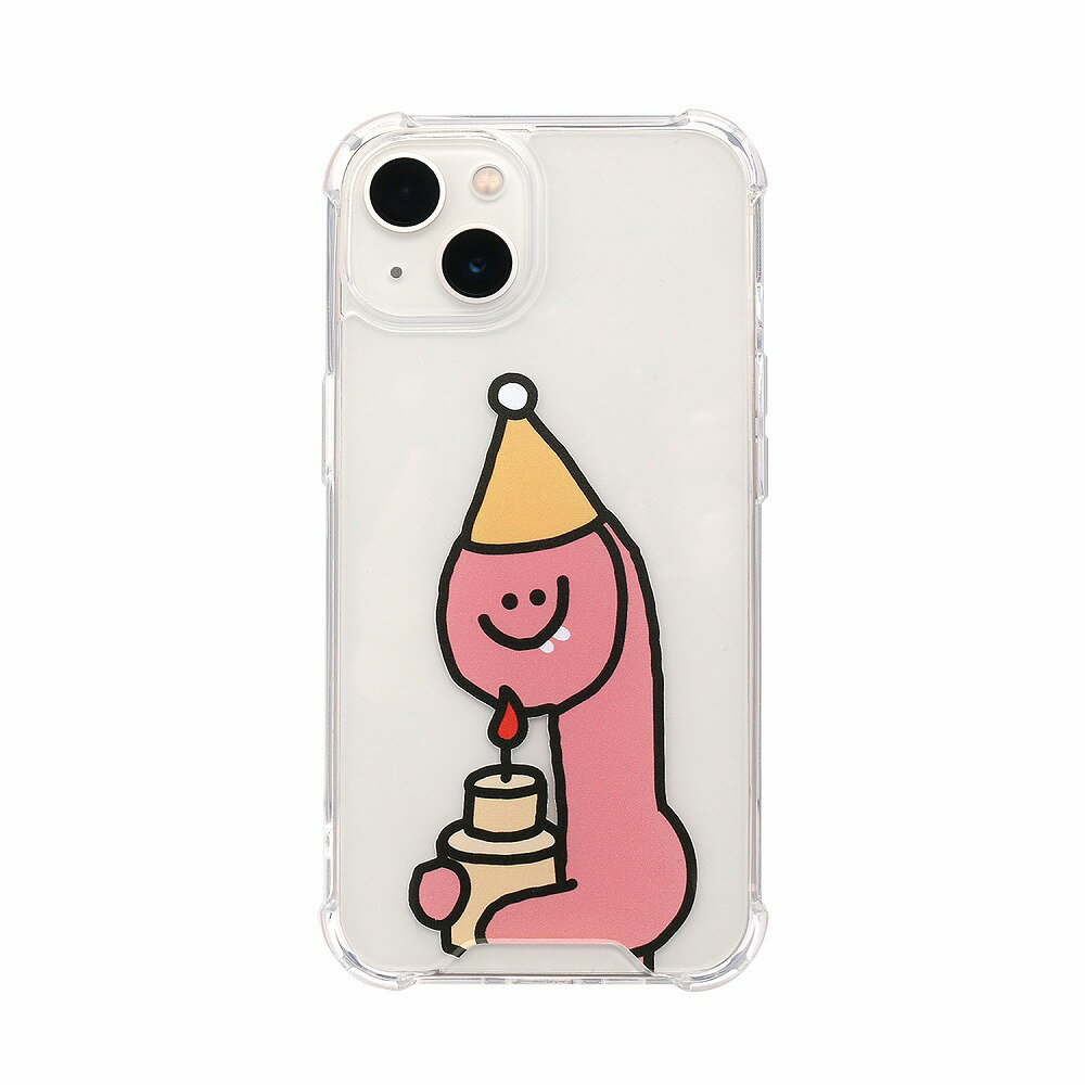 乐天商城 - 168cm iPhone 13用 ハイブリッドクリアケース （Pink Olly with ケーキ） 168254I13