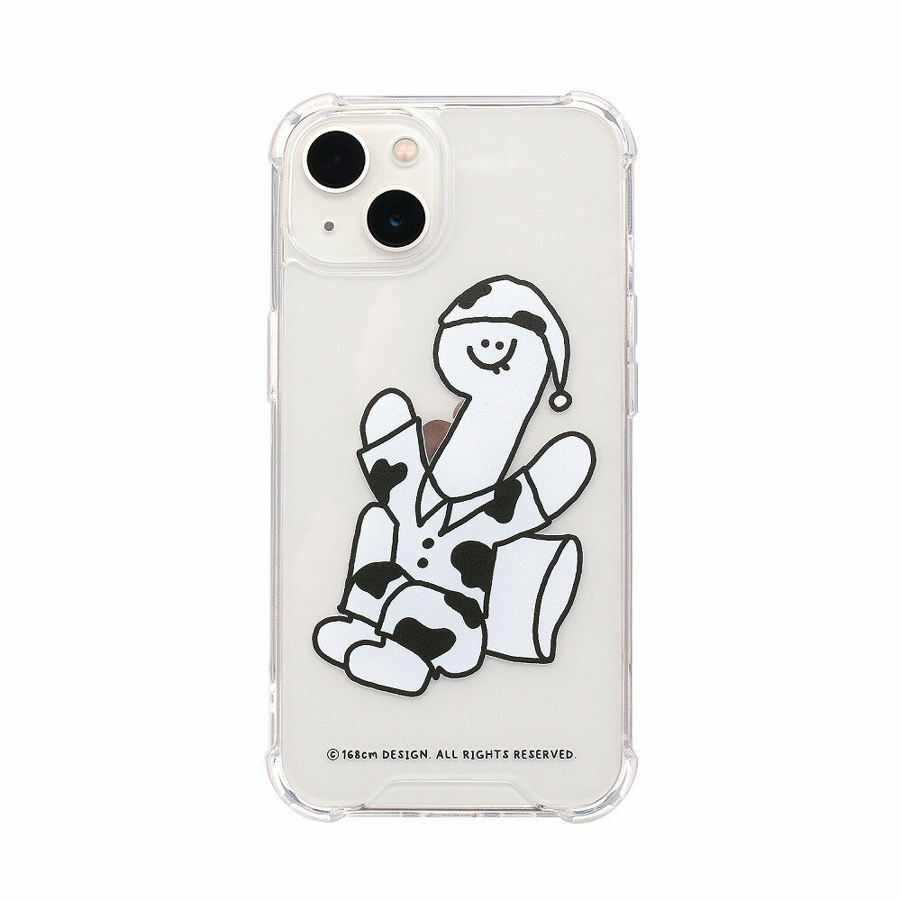 168cm iPhone 13用 ハイブリッドクリアケース（White Olly with パジャマ） 168257I13