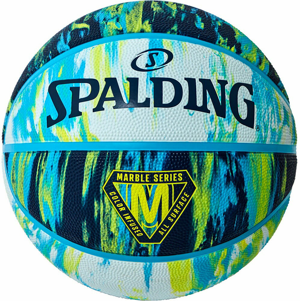 Other - スポルディング バスケットボール マーブル ラバ-（ブルー×イエロー・5号球） SPD-84804J SPALDING