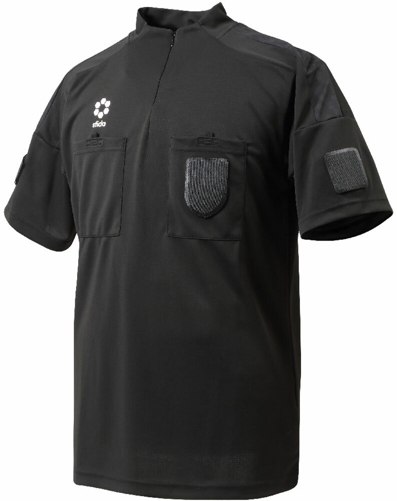 IMO-SA22836-BLACK-XL sfida（スフィーダ） 【審判服】レフェリーシャツ S/S（ブラック・サイズ：XL）
