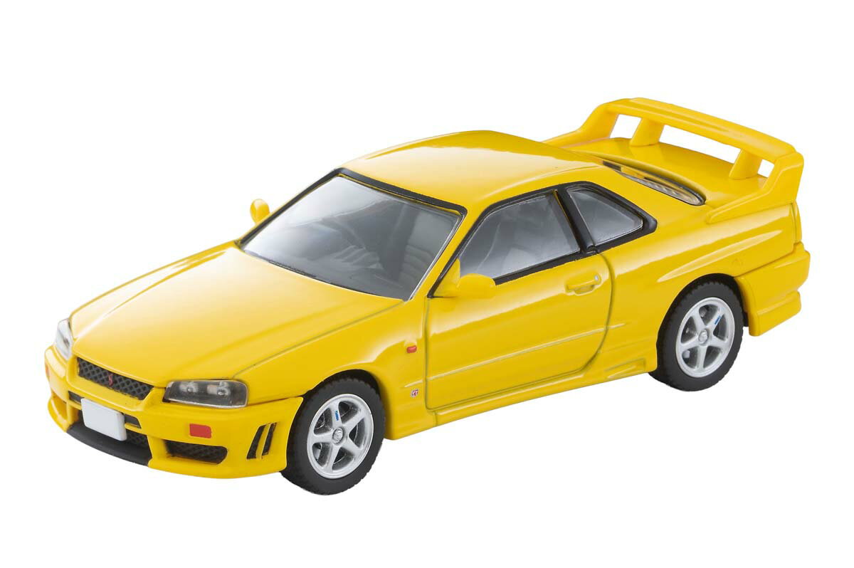 トミーテック 1/64 LV-N365a 日産 スカイライン 2ドア スポーツクーペ 25GT TURBO オプションパーツ付（黄） 98年式【339052】 ...