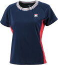 FIL-VL7507-20-M FILA(フィラ) レディース ゲームシャツ(フィラネイビー・サイズ:M) FILA TENNIS