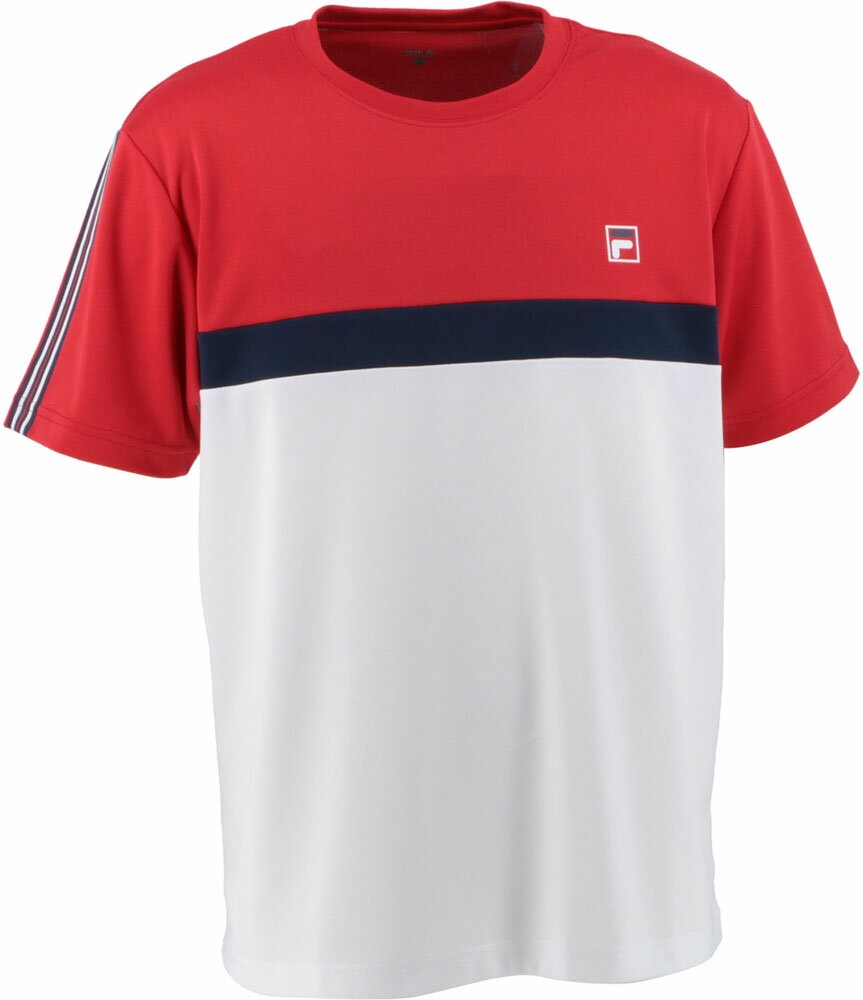 FIL-VM7015-11-L FILA(フィラ) メンズ ゲームシャツ（フィラレッド・サイズ：L） FILA TENNIS
