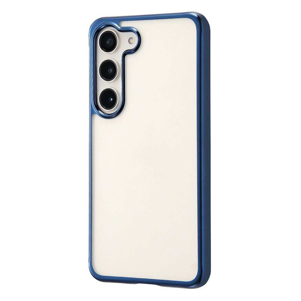 レイアウト Galaxy S23（SC-51D/SCG19）用 TPUソフトケース META Frame（ブルー） RT-GS23HT2/AM